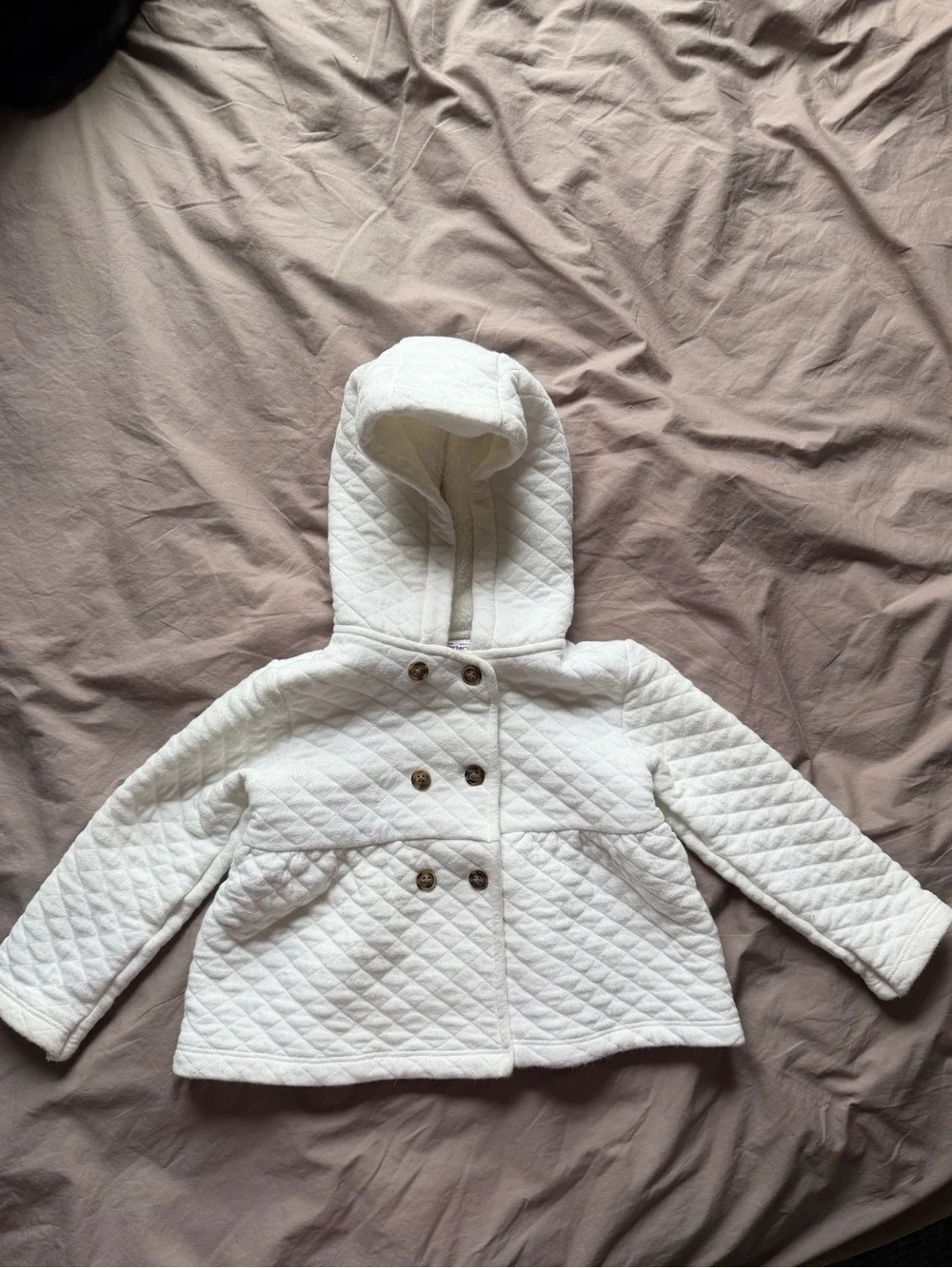 Carter’s Quilted Off White Baby Girl Coat Size 24M